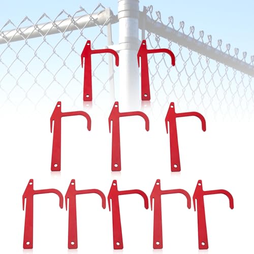 10Pcs Chain Link Fence Metal Banana Clip,...