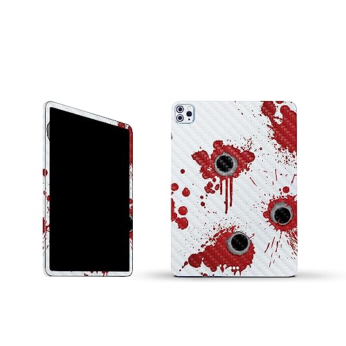 Image of MightySkins Carbon Fiber Skin Compatible with Apple iPad Pro 11 inch M2 4th Gen (2022) Full Wrap Kit - Bullet Holes | Protective, Durable Textured Carbon Fiber Finish | Easy to Apply | Made in The USA