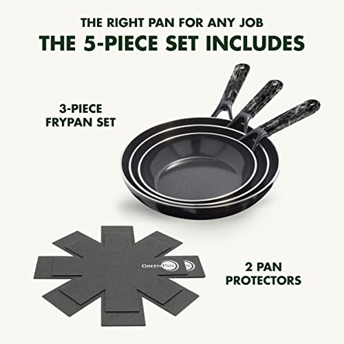 Greenpan Smartshape Healthy Ceramic Nonstick, 5 Piece Cookware Set, Pfas-Free, Dishwasher Safe, Black Marble #TOP1