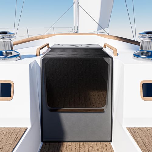 CHOOSEU 35"×71" Boat Companionway Net with Full Blackout Blind，Sailboat Cover with Double Layer Can Switch，Boat Screen for Hatch is Essential Sailing Accessories