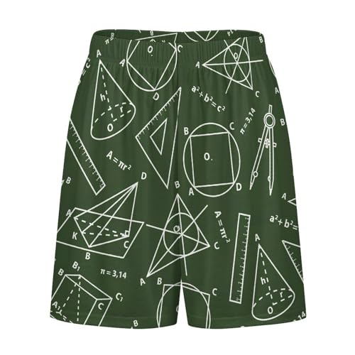 Math Science Men's Satin Pajama Boxer Shorts Silk Feeling Lounge Sleep Underwear 5