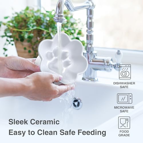 Kaiikais Slow Feeder Hundenapf und Katzenfutternapf, 240ml oz Keramik-Hundewassernapf, erhöhter Slow Feeder Hundefutternapf, Slow Feeder Katzennapf, Kleiner Slow Feeder Napf für Hunde – Bild 6