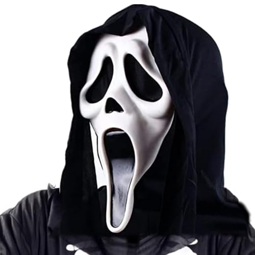 ZRUKXH Halloween Mask Scream mask Ghost Scary Mask Horror Mask Full Head Masque Halloween Latex Horror Scary Masks for Cosplay Costume
