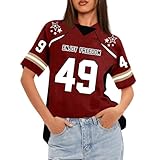 Photo Gallery hgwopgasd magliette oversize da donna in jersey ampio con stampa grafica y2k, numero stampato e spalle scese, magliette streetwear 01-vino s Photo Gallery hgwopgasd magliette oversize da donna in jersey ampio con stampa grafica y2k, numero stampato e spalle scese, magliette streetwear 01-vino s