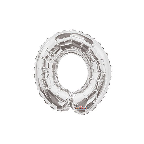 Regina 106969.1, Balão Metalizado Mini Shape Letra O Pack, Prata