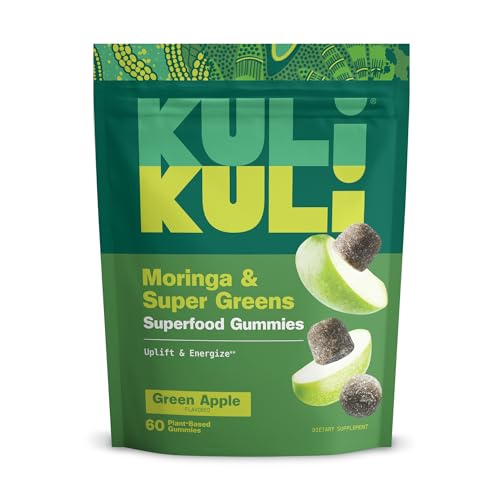 Image of Kuli Kuli Super Energy Gummies - Energy Supplements with Moringa, Caffeine-Free Natural Energy Booster - 60 Non-GMO, Gluten-Free Moringa Gummies