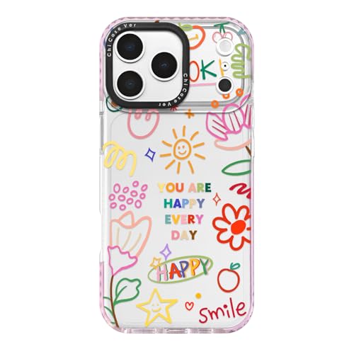 Coque iPhone 17 Pro Max motif collage griffonnage en TPU souple