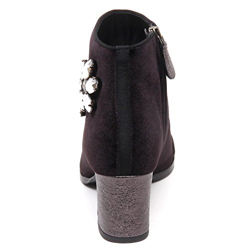 Tronchetto donna premium bottines en velours noir de prestige E7692 - 4