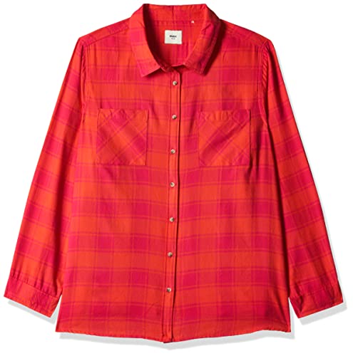 Image of Max Plus Size Women Checked Yarn Dyed Casual Shirt