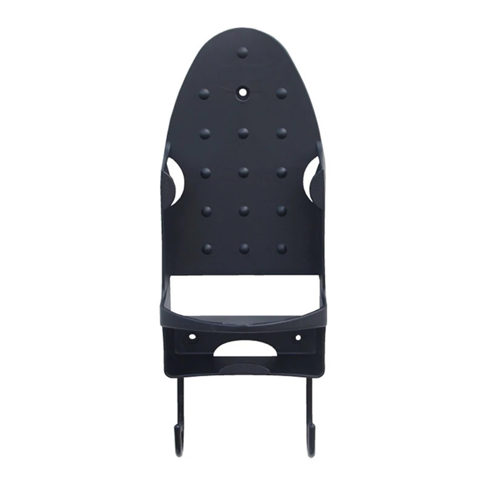 ENWWCH Portable Iron Holder Hotel Household Ironing Board Hanger Wall Mount Storage Rack Home Supplies For Bathroom(Black)