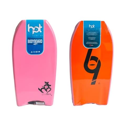 Kids Youth 37"Bodyboard Slick Bottom Board inc Leash - Pink Cover