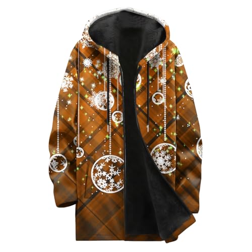 Men's Christmas Hoodie Coat Graphic Print Fall Winter Long Sweatshirts for Men Hoodie Outwear Winter Warm Jacket.2