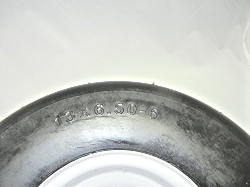 2 Pack 13X6.5X6 White No Flat Front Solid Tire Puncture Proof Replaces Exmark 103-0065 Includes Bearings Replaces 103-3051 - 1-633584 - 103-0063 - 126-5361 - 1-633585 #TOP1