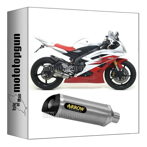 Escape Arrow Thunder de aluminio con fondo de carby para moto Yamaha YZF 600 R6 2006 2007