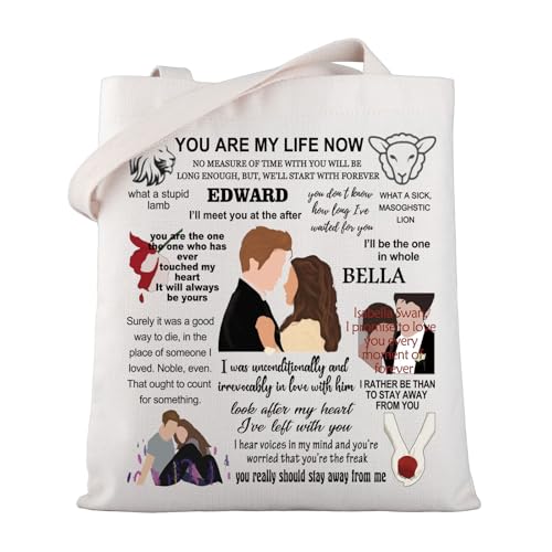 WSNANG Vampire Movie Inspired Gift Bella Tote Bag Vampire Lover Shoulder Bag Cullen Gift Vampire Movie Merch