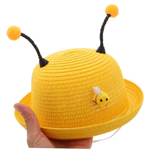 BESPORTBLE Sun Hat for Lightweight Bee Design Beach Cap with UV Protection for Boys Breathable Wide Brim Summer Hat for Outdoor Fun Yellow4
