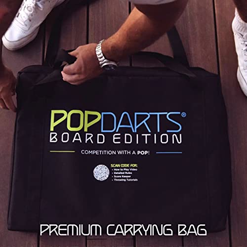 Popdarts Board Edition Set - Two Great Games In One - Includes 2 Aluminum All-Weather Boards, Original Popdarts Set, Premium Travel Case, & Built-In Score Keeper. (Popdarts Board Edition - Original) #TOP5