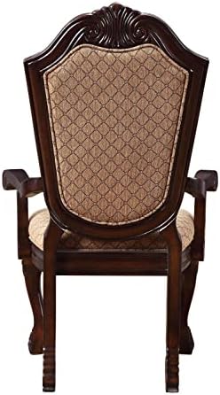 Chateau De Ville Arm Chair (Set-2) in Fabric & Espresso - Thumbnail 5