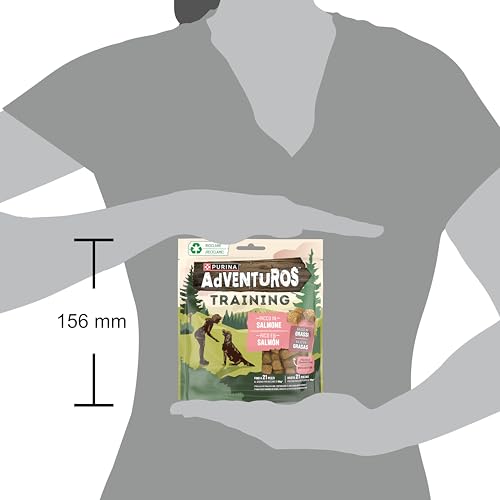Purina Adventuros Training, Trainingssnacks zum Lernen, Auszeichnungen, Leckerlis für Hunde aus Lachs, 6 Beutel à 115 g