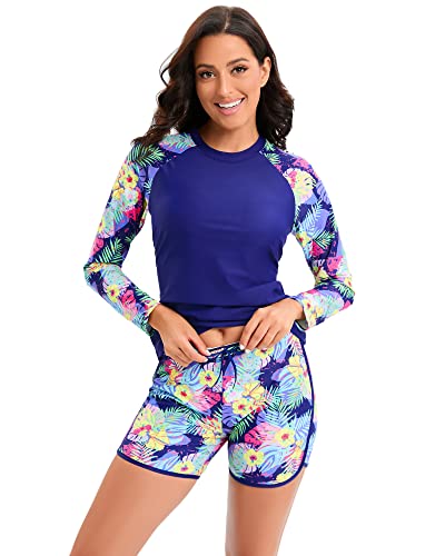 Girls Long Sleeve Swimsuits 2 Pieces Set Rash Guard Swimwear Quick Dry Surfing Wetsuit for Kids Bathing Suit 5-16 Years3