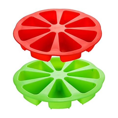 2 Pcs Silicone Baking Molds - 8 Cavity Triangle Cake & Scone Pan Cover