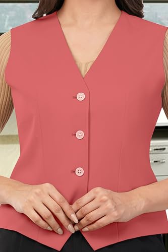 Image of SaintX Women's Waist Coat | Sleeveless | Stylish Executive Wear | Formal Blazer Waistcoat | Office wear