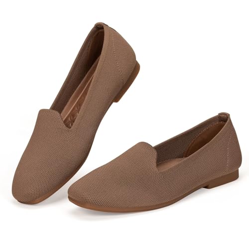 Image of Frank Mully Women's Loafer Flats Square Toe Comfortable Office Work Shoes, Cute Penny Loafer Slip On Walking Driving Shoes