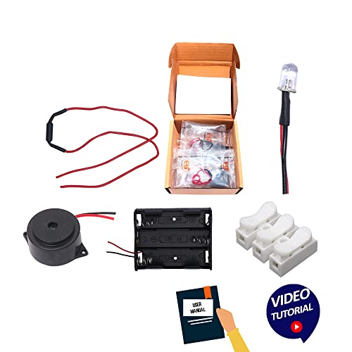 Image of Electronic Spices Diy Mini Tilt Sensor Kit (led, Push Connector,buzzer,tilt Switch Starter Kit With Video Tutorial & User Manual