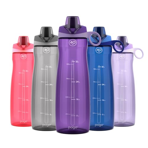 Image of Pogo BPA-Free Tritan Plastic Water Bottle with Chug Lid, 40 Oz, Purple