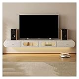 Tv Stand With Storage Ultra Thin Floating 78.7 inch TV Stand with LED Lights, Hanging TV Cabinet Entertainment Center Media Console, Wall Mounted Shelf Media Console Cabinet with Large Storage for Liv