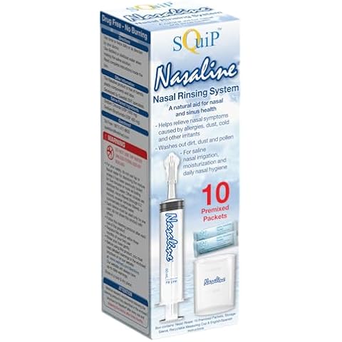 Squip Nasaline Nasal Rinsing System with 10 Premixed Saline Packets Cover