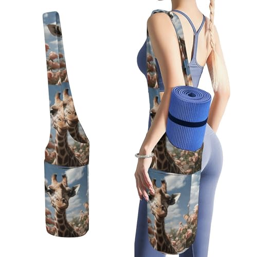 Sac de tapis de yoga girafe idéal pour séparer les affaires propres et humides