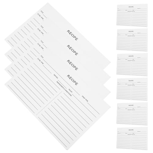 FUNOMOCYA Household Recipe Card Sheet 50pcs Double Side Blank Convenient Food Note Cards for Kitchen Accessories