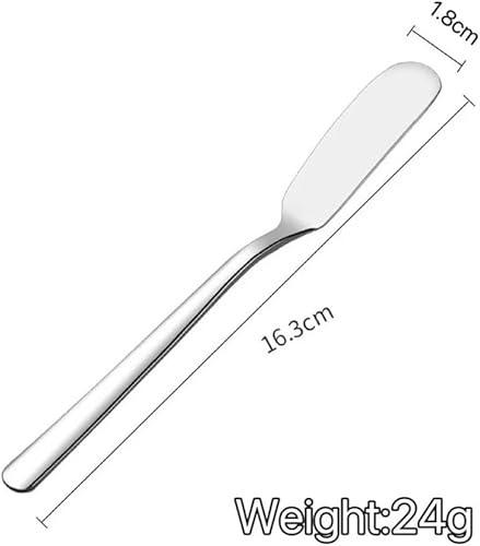 Miniatura 2 de Cuchillos de mantequillaqueso, cuchillos de mesa plateados hechos de acero inoxidable 304 de grado alimenticio, esparcidores de cuchillos de queso