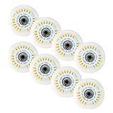 GROWTHLIN Inline Skate Replacement Wheels Outdoor & Indoor 8-Pack LED Inline Skate Wheels 90A Freestyle Brake Wheels with Bearings Core Replacement Light Up Pulley,E,110mm