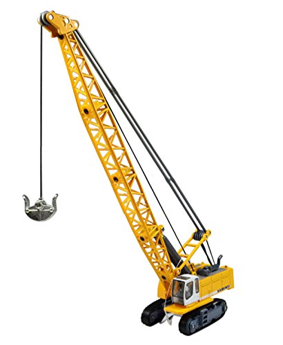 Happy Cherry 1:87 Scale Vehicle Alloy Heavy Equipment Diecast Models Toys Moveable Crawler Crane for Child