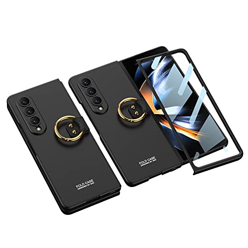 Coque de luxe pour Samsung Z Fold 4 étui ultra-fin finition premium noir mat