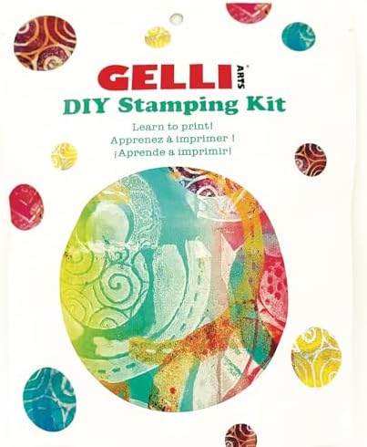 Gelli Arts DIY Gel Plate Stamp Set – 5x5 Gel Printing Plate and S...