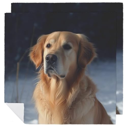 Servilletas de tela Golden Retriever 2 piezas miniatura 1