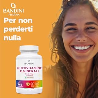 Bandini® Multivitaminico Completo 365 compresse (Scorta per 1 Anno) - Integratore Multivitamin Complex con 13 Vitamine e 11 Minerali - Complesso Multi-Vitaminico Uomo e Donna - Prodotto in Italia