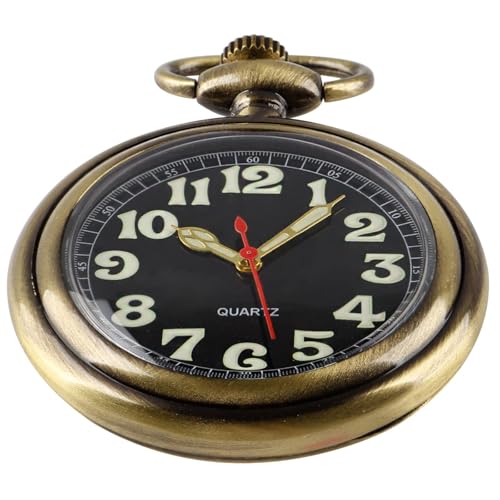 Reloj de bolsillo de cuarzo para hombre con movimiento analógico y cadena CFJ03