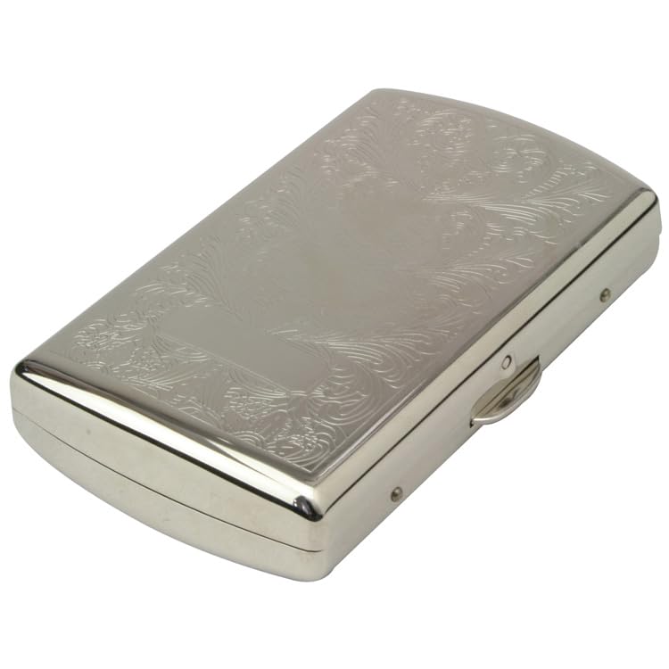 Cigarette Case Venus 12 Pieces Silver Arabesque Stylish Compact Cigarette Case 85mm Cigarette Holder Smoke Saving 1-21429-81 Japan
