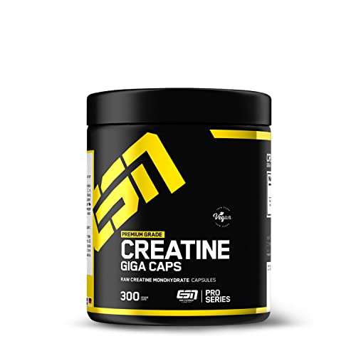 ESN Ultrapure Creatina Monoidrato, 300 capsule, 100 porzioni, capsule di creatina, microfine e perfettamente solubili, vegane - prodotte in Germania