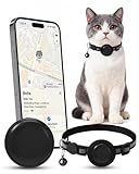 Cat Tracker for iOS with Collar, GPS Pet Tracking Tag for Cats, Apple Airtag Alternative, Cat Collar with Tracker Holder, Compatible with Find My APP, No Subscription Needed