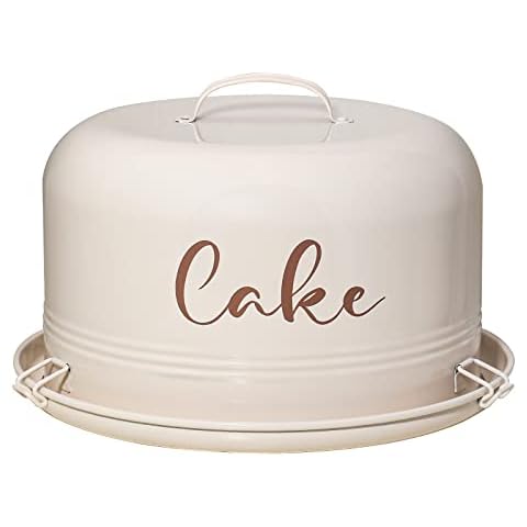 webake Kuchen Transportbox Rund Hoch 30 cm Durchmesser Torten Transportboxen Kuchenbehälter Tortenbehälter mit Tragegriff Tortenplatte mit Deckel Kuchenbox Cover