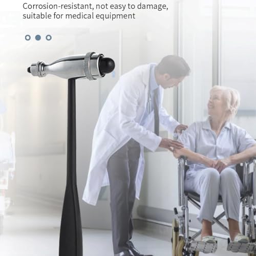Neurologischer Reflexhammer, Trömner Neurologischer Reflexhammer, Reflexhammer Trömner Schlaghammer, mit Pinsel und Nadel, Reflexhammer für Hautreflexe und Oberflächenreaktionen, Schwarz