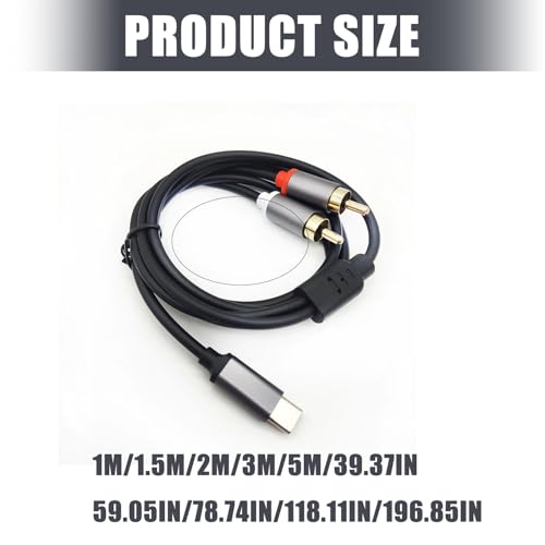 Solución al audio distorsionado con este cable Tipo C a 2RCA de alta conductividad 3