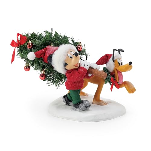 Figurine Disney Mickey et Pluto L'Arbre Parfait Department 56 16,5 cm