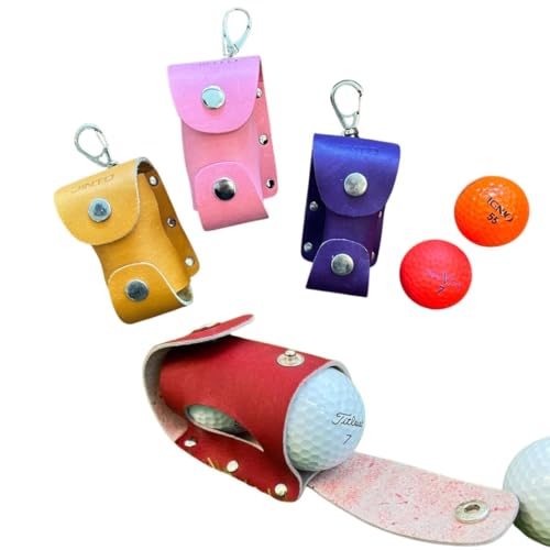 JINTO ゴルフ ボール ケース 野球 グローブ 革 革小物 ゴルフ 奈良県 三宅町 産 日本製 (カーキ)