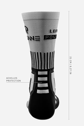 AYCANE Powerlight wadenhohe Eishockey-Socken – ultraleicht, schnelltrocknend, nahtlos, mit Spannschutz gegen Schnürsenkel-Druck & perfektem Sitz im Schlittschuh – Schwarz (XL (EU 45-47))